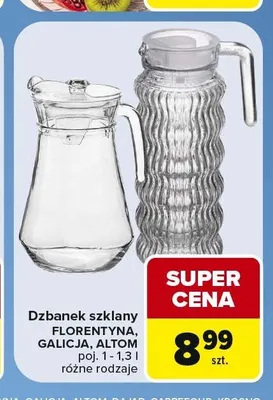 Dzbanek szklany Florentyna Galicja Altom promocja w Carrefour