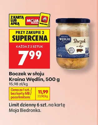 Boczek w słoiku Kraina Wędlin promocja w Biedronka