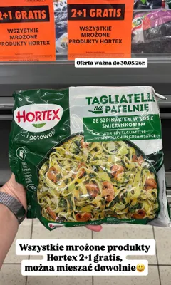Tagliatelle na patelnię ze szpinakiem w sosie śmietankowym Hortex promocja w Biedronka
