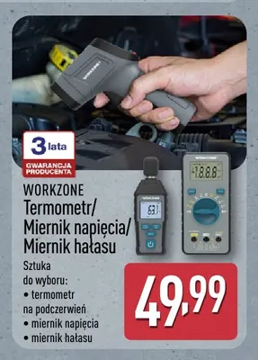 Termometr na podczerwień Workzone promocja w Aldi