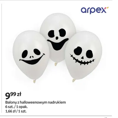 Balony z halloweenowym nadrukiem Arpex promocja w Empik