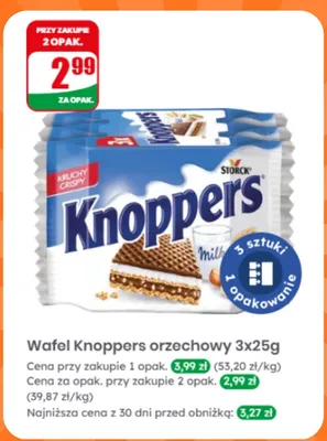 Wafel Knoppers orzechowy 3-pak 25 g promocja w Dino