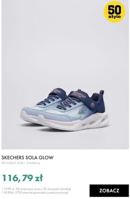 Sneakersy dla małych dzieci SKECHERS SOLA GLOW promocja w 50 style