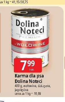 Karma dla psa Dolina Noteci dziczyzna promocja w Leclerc