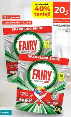 Kapsułki do zmywarki Fairy promocja w Dealz