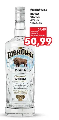 Wódka Żubrówka Biała 40% alk. promocja w Kaufland