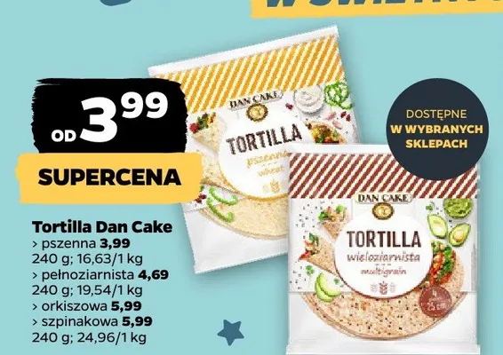 Tortilla Dan Cake pszenna promocja w Netto
