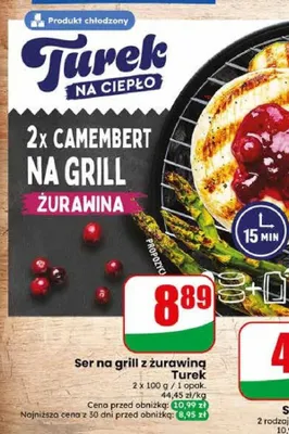 Ser na grill z żurawiną Turek 2-pak 100 g promocja w Dino
