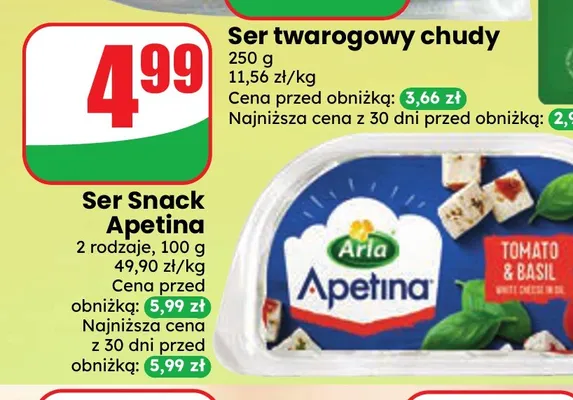 Ser Snack Apetina promocja w Dino