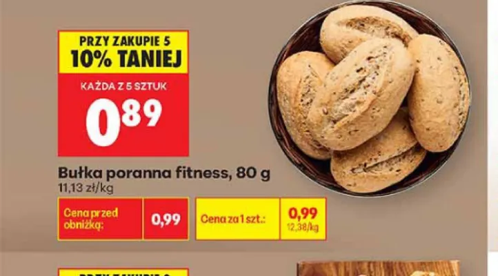 Bułka poranna fitness promocja w Biedronka