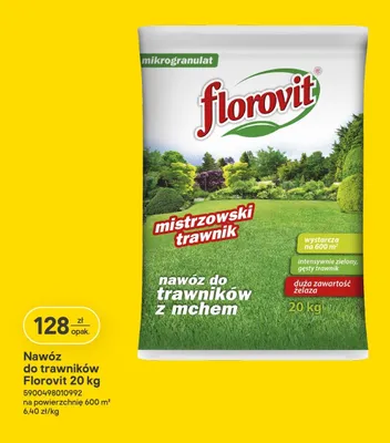 Nawóz do trawników z mchem Florovit promocja w Castorama