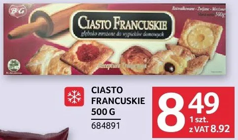 Ciasto francuskie Millano 500g promocja w Selgros