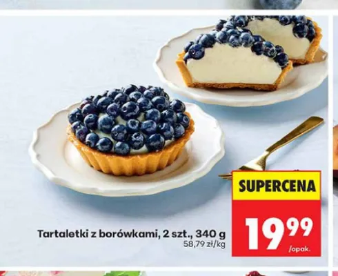 Tartaletki z borówkami 2-pak promocja w Biedronka