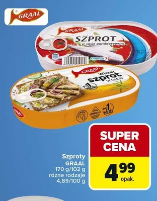 Szprot w oleju GRAAL promocja w Carrefour