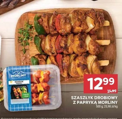 Szaszłyk drobiowy z papryką Morliny promocja w Stokrotka
