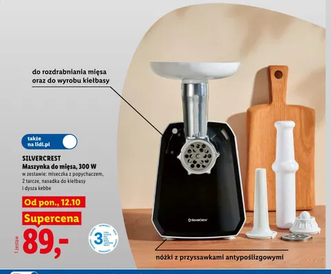 Maszynka do mięsa Silvercrest 300W promocja w Lidl