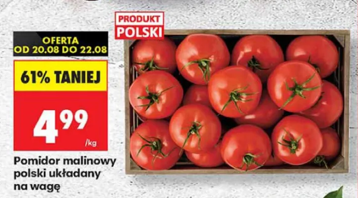 Pomidor malinowy polski układany na wagę promocja w Biedronka