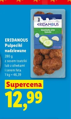 Pulpeciki nadziewane z oliwkami i serem feta Eridanous promocja w Lidl