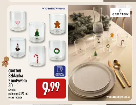 Szklanka z motywem 3D Crofton promocja w Aldi