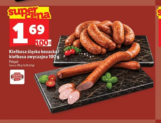Kiełbasa zwyczajna Pekpol promocja w TOPAZ