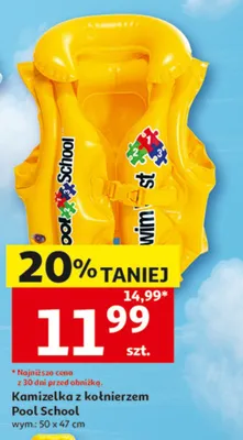 Kamizelka z kołnierzem Pool School 50x47cm promocja w Auchan