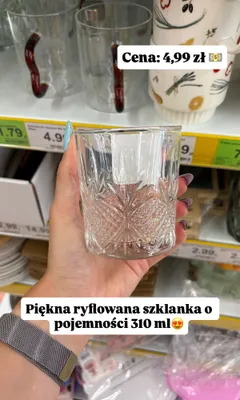 Szklanka ryflowana promocja w Dino