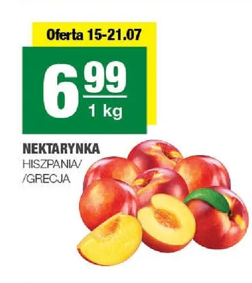 Nektarynka Hiszpania Grecja promocja w SPAR