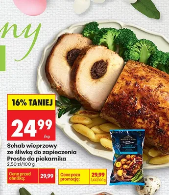 Schab wieprzowy ze śliwką do zapieczenia prosto do piekarnika promocja w Biedronka