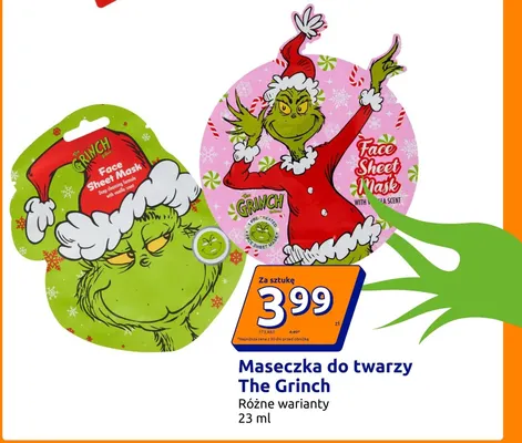 Maseczka do twarzy The Grinch promocja w Action