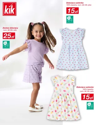 Dziecięca sukienka 100% bawełny rozm. 98-128 w lody promocja w KiK