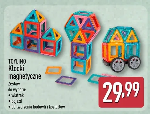 Klocki magnetyczne TOYLINO pojazd promocja w Aldi