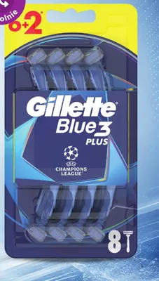 Maszynki do golenia Gillette Blue3 Plus Champions League 8-pak promocja w Dino
