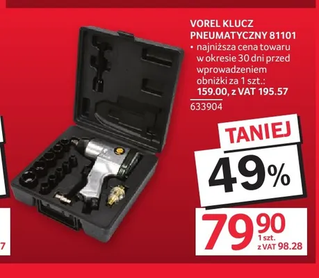 Klucz pneumatyczny 81101 Vorel promocja w Selgros