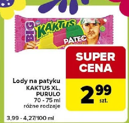 Lody na patyk kaktus xl promocja w Carrefour Express