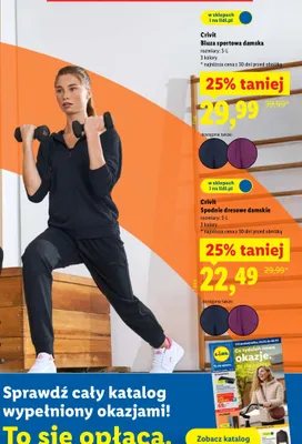 Bluza sportowa damska promocja w Lidl