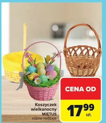 Koszyczek wielkanocny miętus promocja w Carrefour Market