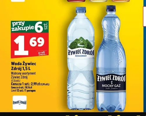 Woda niegazowana Żywiec Zdrój promocja w TOPAZ