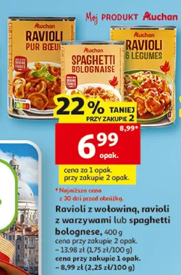 Ravioli z warzywami Auchan promocja w Auchan