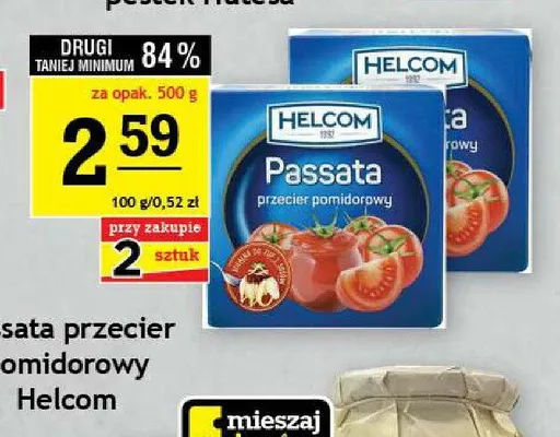 Passata przecier pomidorowy Helcom promocja w Gram Market