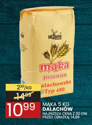 Mąka pszenna typ 480 Dalachów 5 kg promocja w Wafelek