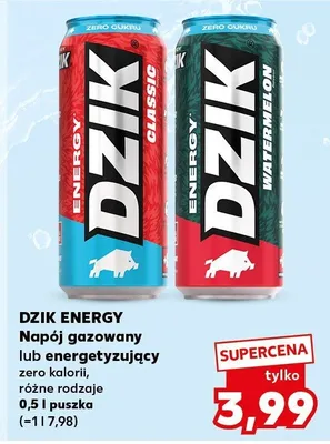 Napój gazowany lub energetyzujący zero kalorii, różne rodzaje promocja w Kaufland