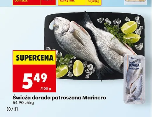 Świeża dorada patroszona Marinero promocja w Biedronka