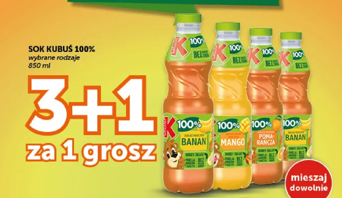Sok Kubuś mango 100% promocja w ABC