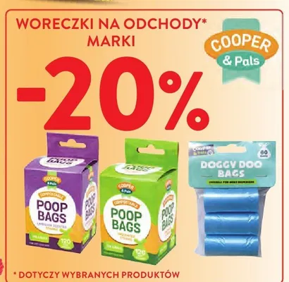 Woreczki na odchody Cooper & Pals wybrane produkty promocja w Intermarche