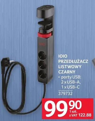 Przedłużacz listwowy czarny promocja w Selgros