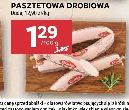 Pasztetowa drobiowa Duda promocja w Stokrotka