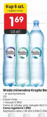 Woda mineralna Kropla Beskidu promocja w Market Point