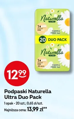 Podpaski Naturella Ultra Duo Pack promocja w Żabka
