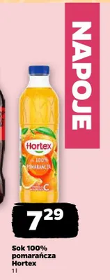 Sok 100% pomarańcza Hortex leon promocja w Netto