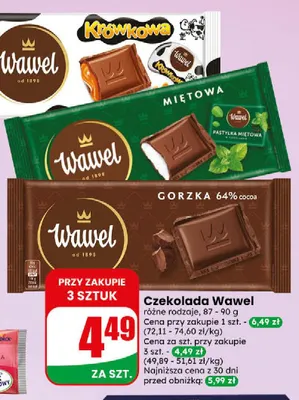 Czekolada Wawel promocja w Dino
